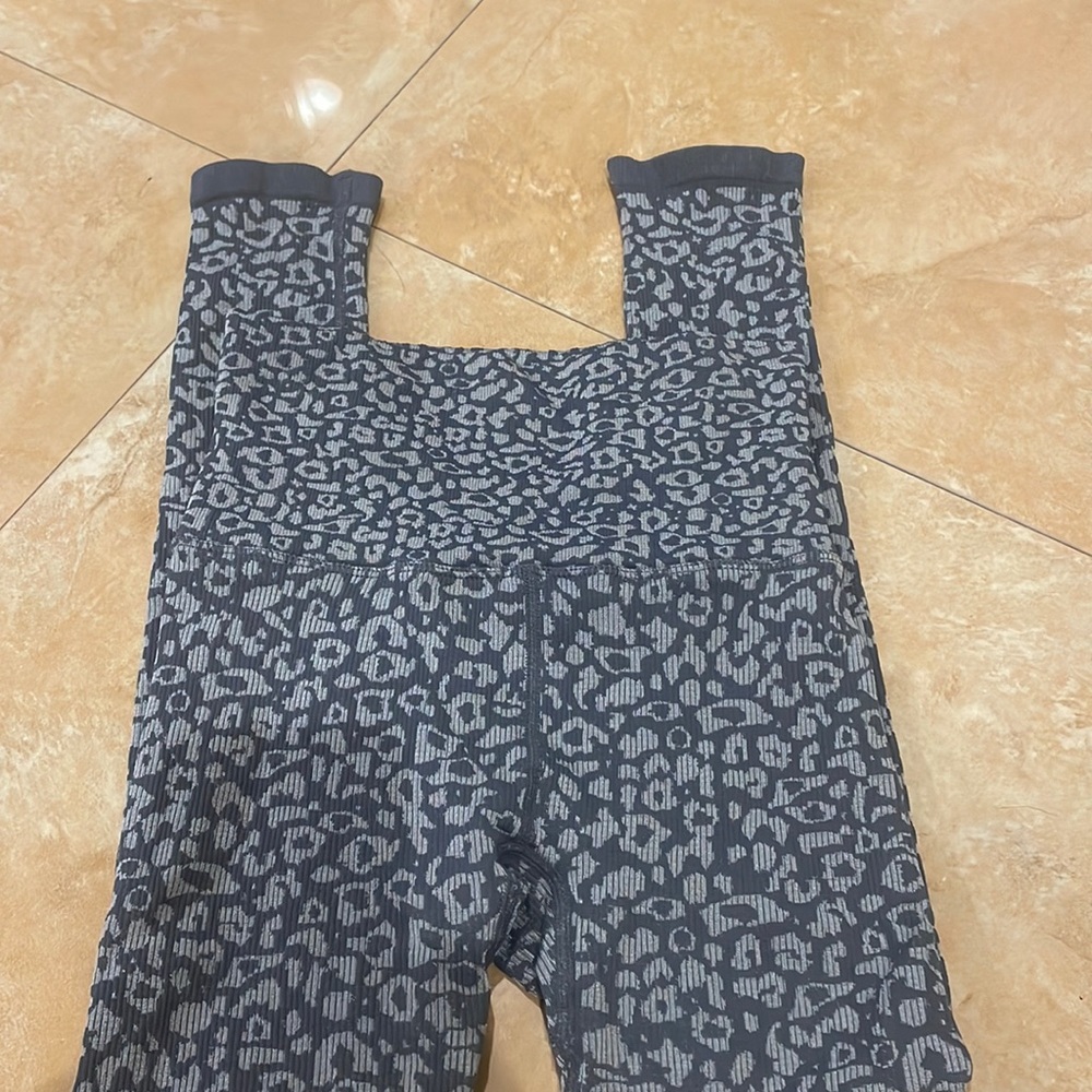 Free people intimates chettah gray leggings
